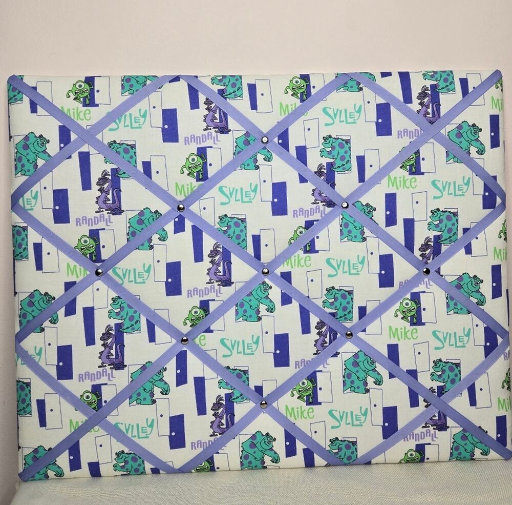 Monsters Inc. French Memo Board Handmade In VT 16x20in NWOT